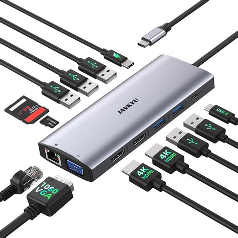 Amazon USB Docking Station GIISSMO USB C Hub USB 3 0 To Dual HDMI