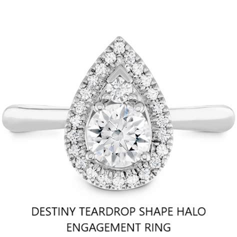 Destiny Teardrop Shape Halo Engagement Ring | HABIB Jewels