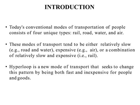 Hyperloop Technology | PPTX | Rail Travel | Travel Type