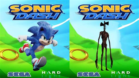 Sonic Dash Vs Siren Head Run Movie Sonic Vs All Bosses Eggman Zazz