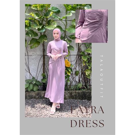 Jual Fayra Dress By Talaoutfit Gamis Satin Satin Maxmara Luxury