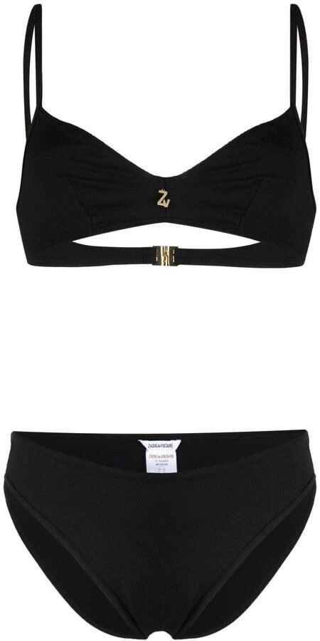 Zadig Voltaire Logo Plaque Bikini ShopStyle Two Piece Swimsuits