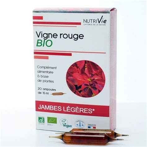 Vigne Rouge Bio Ampoules Nutrivie