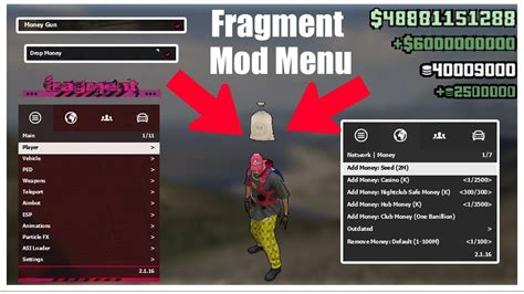 Gta Paid Menu Fragment Mod Menu Showcase Money Options Gta Youtube