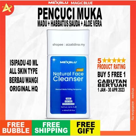 5 Free 1 Mexblu Magic Blue Pencuci Muka 40 Ml Face Cleanser Sabun