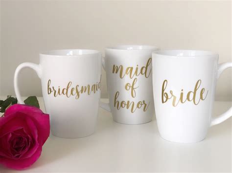 Bridal Party Mugs Bridesmaid Proposal Gift Idea Personalized Coffee