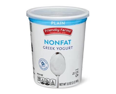 Plain Nonfat Greek Yogurt Friendly Farms Aldi Us