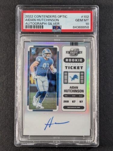 Panini Contenders Optic Aidan Hutchinson Auto Rookie Rc Ticket