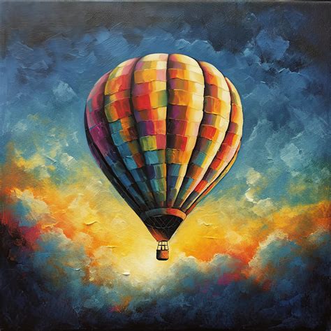 Hot Air Balloon Acrylic Painting 15 Painting By Steampunz Gallery Pixels