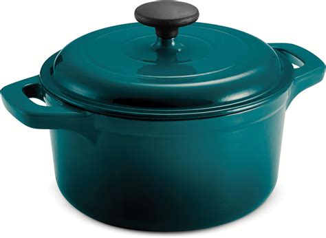 Tramontina Enameled Cast Iron 7 Qt Covered Round Dutch Oven Blue Home And Kitchen