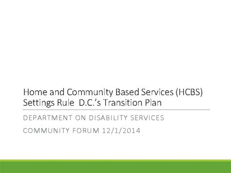 Home And Community Based Services Hcbs Settings Rule