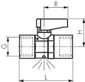 Mini Kugelhähne mit Zwangsentlüftung PN20 Messing verchromt