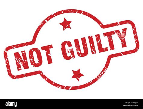 Not Guilty Stamp Isolated On White Stock Vector Image And Art Alamy