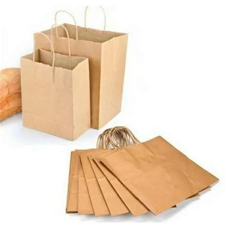 Plain Brown Paper Shopping Bag Capacity 1 Kg To 5 Kg At Rs 8piece In