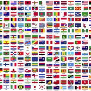 280 Flags SVG Bundle, Flag PNG, World Flags SVG, Country Svg, Country Flag Svg, Patriotic Svg ...