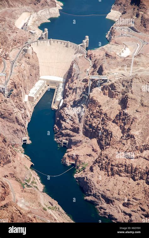 Aerial view of hoover dam Stock Photo - Alamy