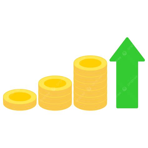Gold Coin Investment Design Up Grow Company Money Vector, Gold Coins