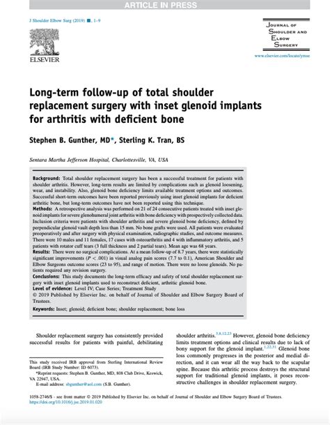 Clinical Publications Inset™ Shoulder Implants