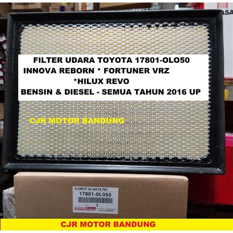 Jual Filter Udara Mobil Toyota Innova Reborn Fortuner Vrz Hilux Revo