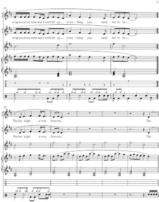 Sheet music: The Last Night - Skillet