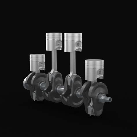 3d Model Crankshaft Animation