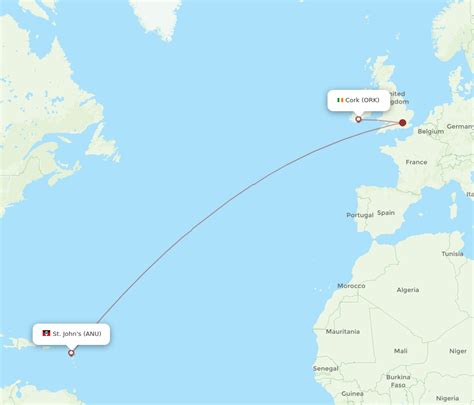 All Flight Routes From Cork To Antigua ORK To ANU Flight Routes