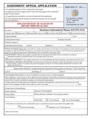 Fillable Online Assessment Appeal Application Form BOE 305 AH Fax