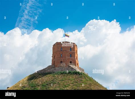 Gediminas tower Vilnius, view of the 13th century castle tower sited on ...