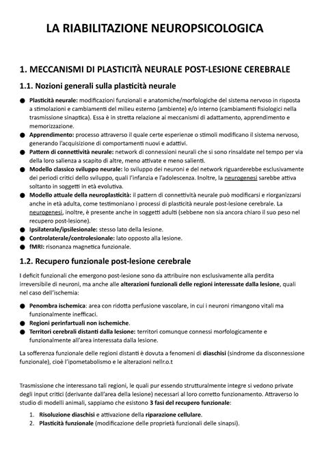 La Riabilitazione Neuropsicologica Ripristinato Automaticamente