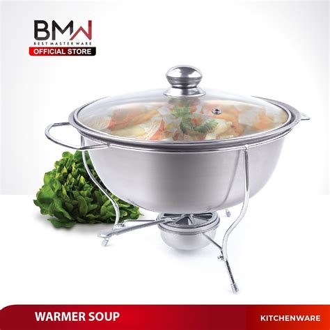 Jual Warmer Soup Bulat Stainless Steel Tempat Saji Sayur Prasmanan