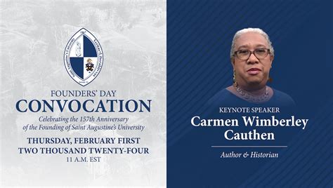 Sau To Celebrate Founders Day Convocation Saint Augustine S