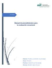 PP RF Pruebas y medición en psicología docx 15 2 2021 Manual de