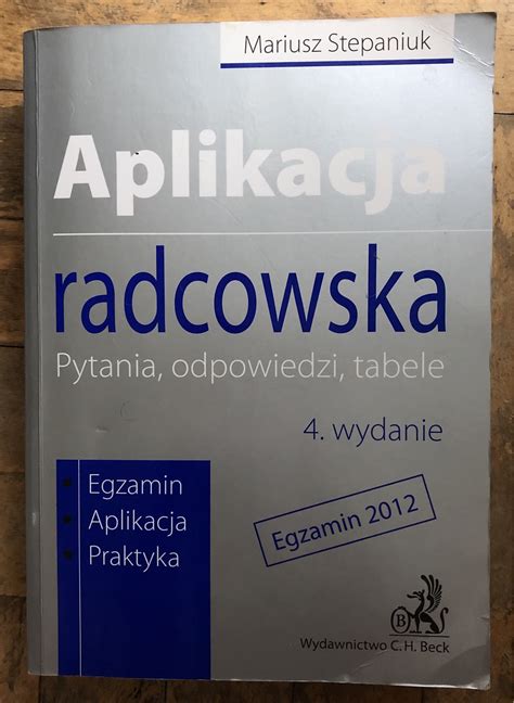 Mariusz Stepaniuk Aplikacja Radcowska Testy Gda Sk Oliwa Kup