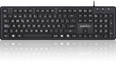 Perixx Periboard Teclado Con Cable Usb Negro Espa Ol Qwerty