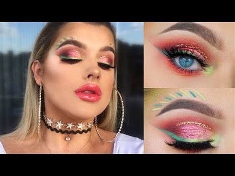 Colourful Glam Festival Make Up Rachel Leary Youtube Festival