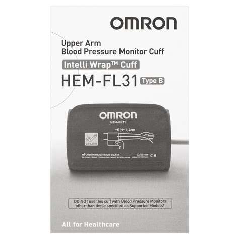 Buy Omron Medium To Large Intelli Wrap Cuff Type B 22 - 42cm Online at ...