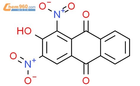 6407 61 0 9 10 Anthracenedione 2 hydroxy 1 3 dinitro 化学式结构式分子式mol