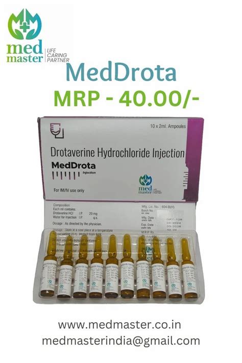 Drotaverine Hydrochloride Injection 20 Mg At 40 Piece In Panchkula