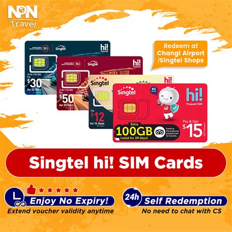 Singapore Singtel Hi Tourist Sim Card Travel Data Sim Card Present E