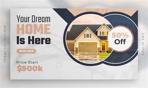 Premium Psd Modern Real Estate Home Sale Web Banner And House