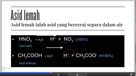 Asid Kuat Asid Lemah Youtube