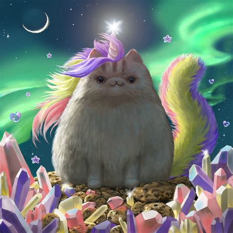 Радуга и котенок арт - 73 фото