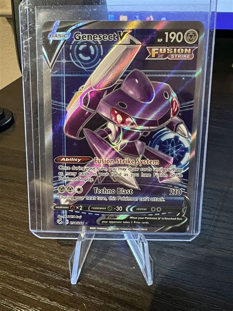 Pok Mon Tcg Genesect V Fusion Strike Holo Full Art Mint Ebay