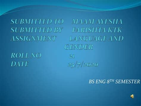 Gender And Sex Ppt