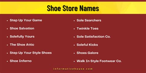 578 Catchy Shoe Store Names To Kickstart Your Business Informative House