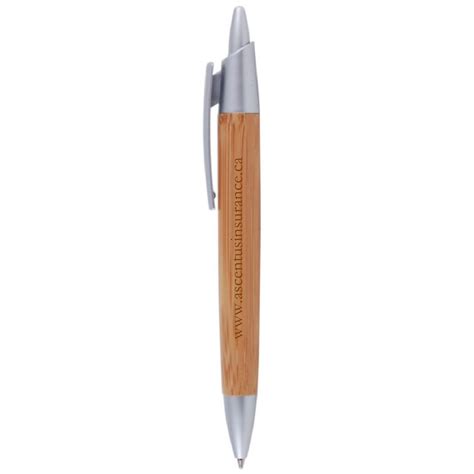 Custom Push Button Bamboo Ballpoint Pen