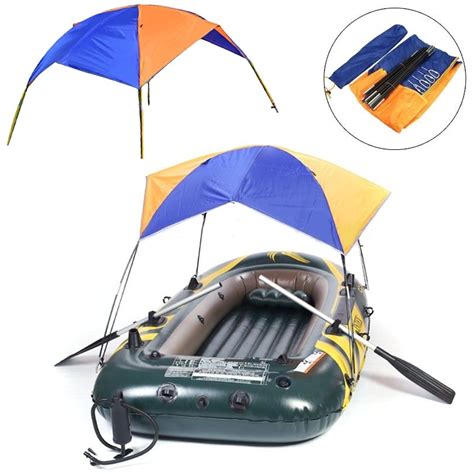 Rubber Inflatable Boat Sun Shelter Fishing Tent for 2 Person Boat ...