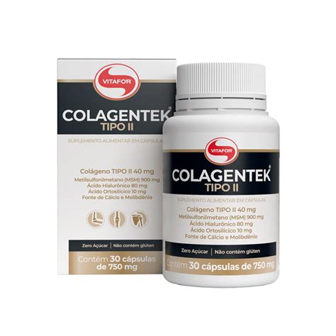 Colágeno tipo II Colagentek II 30 Cápsulas 750mg Vitafor Nuttrindo