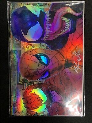 Kyle Willis Collage Compendium Foil Spider Man Venom Carnage Signed