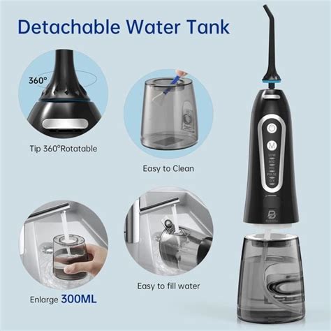 Hydropulseur Jet Dentaire Portable ByDiffer Irrigateur Oral